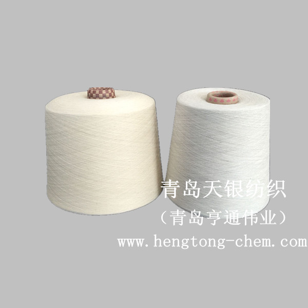 Qingdao Tianyin textile factory directly sells 32 / 40 silver fiber blended cotton